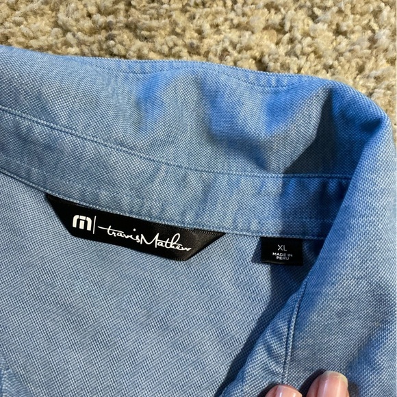 Travis Mathew Men’s Blue Buckets Golf Polo Shirt Business Classic Athletic Top - Picture 5 of 8